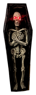SKELETON COFFIN, short sleeve unisex t-shirt